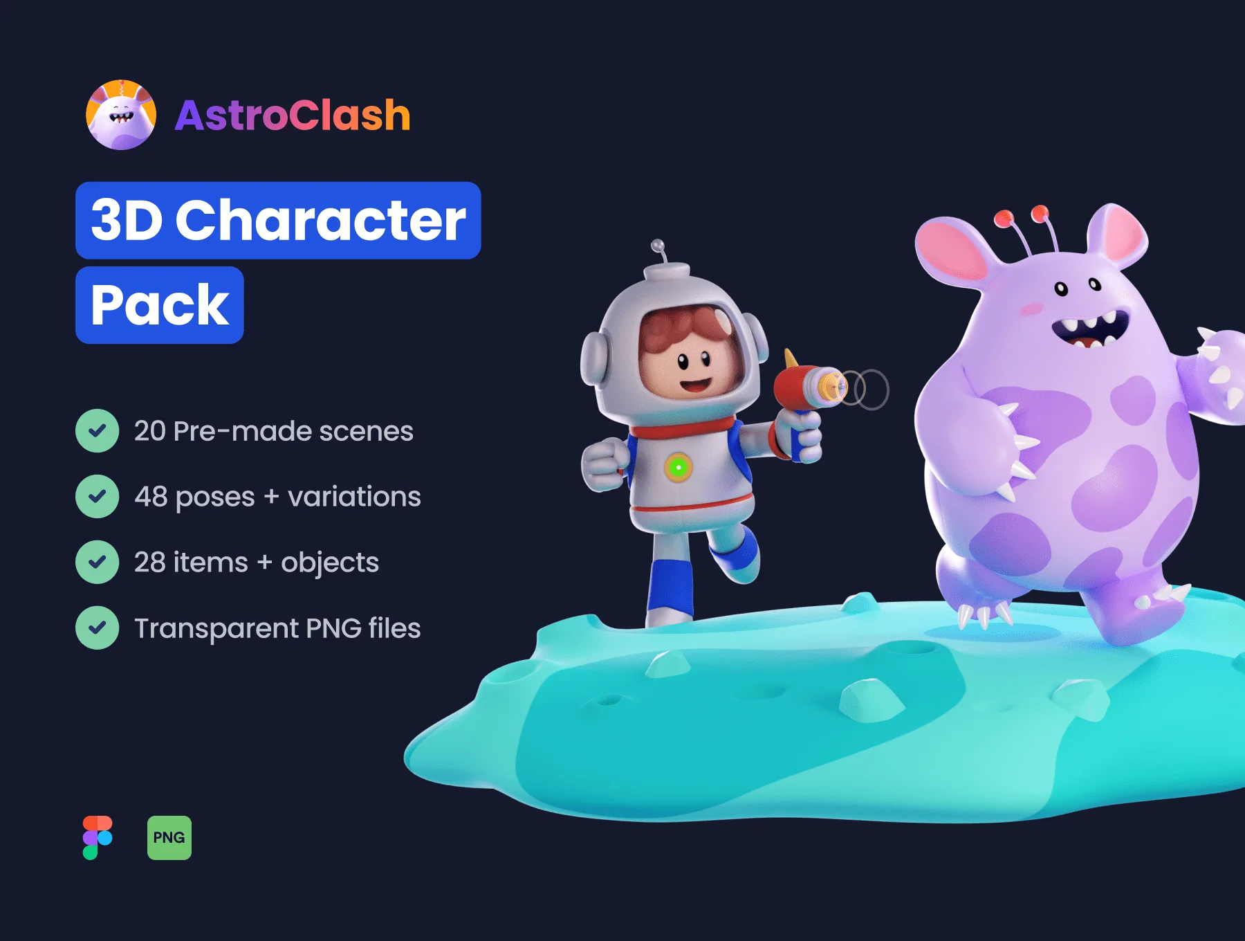 AstroClash: 3D Character Pack