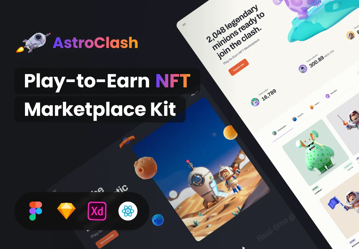 AstroClash: Play-to-Earn NFT Marketplace Kit