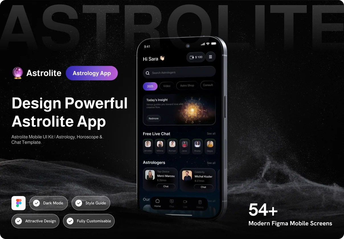 Astrolite | Astrology App UI Kit