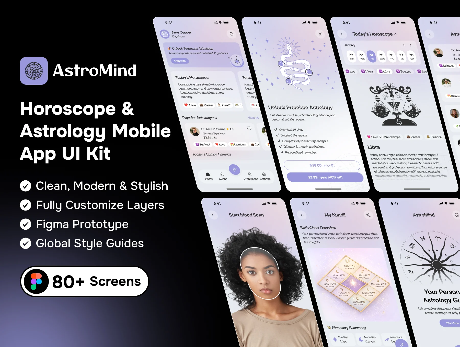 AstroMind – Horoscope & Astrology App UI Kit