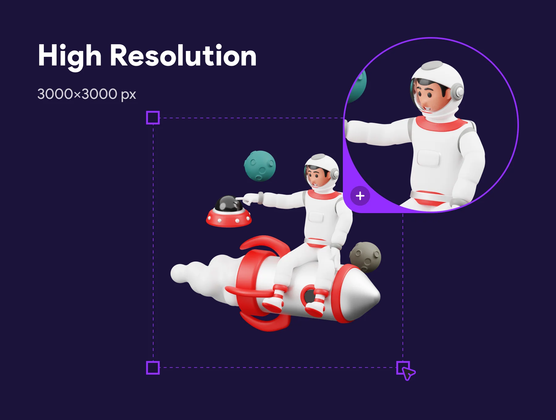 Astronaut 3D Character Illustration 3
