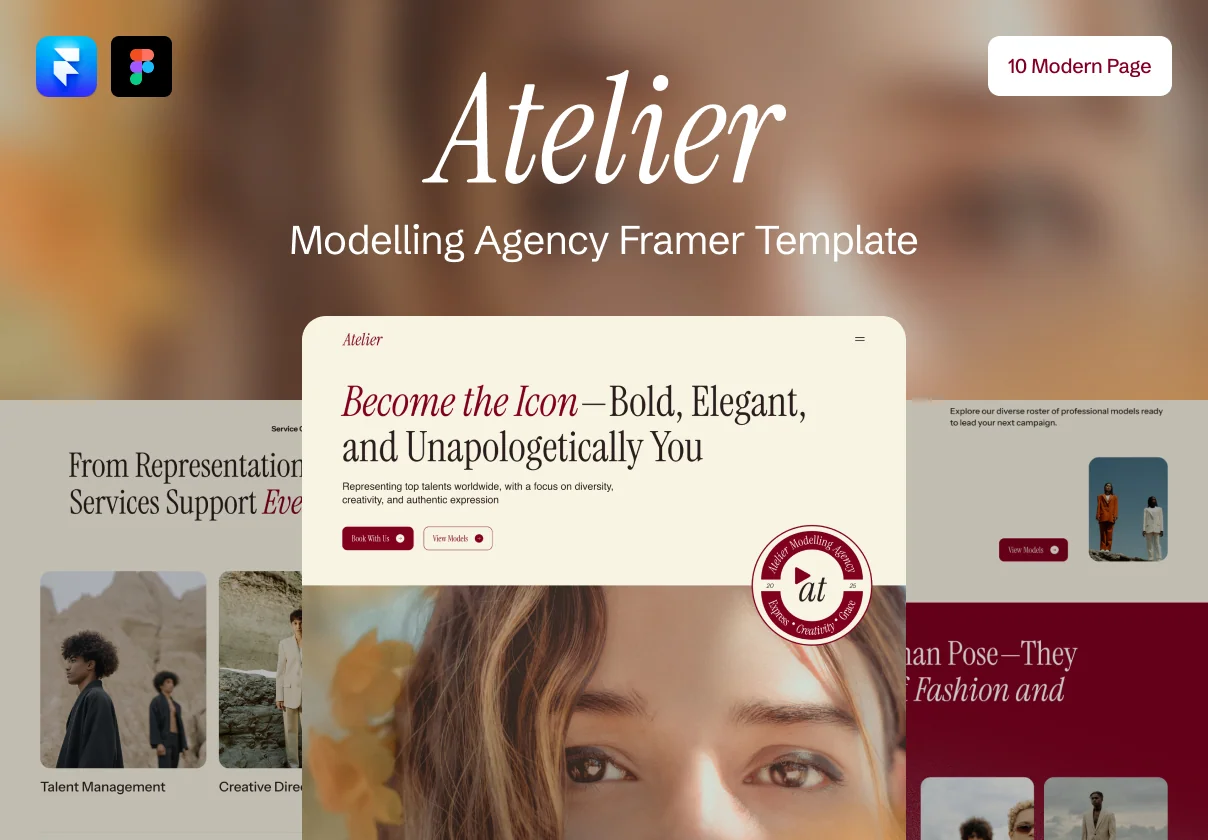 Atelier - Modelling Agency Framer Template