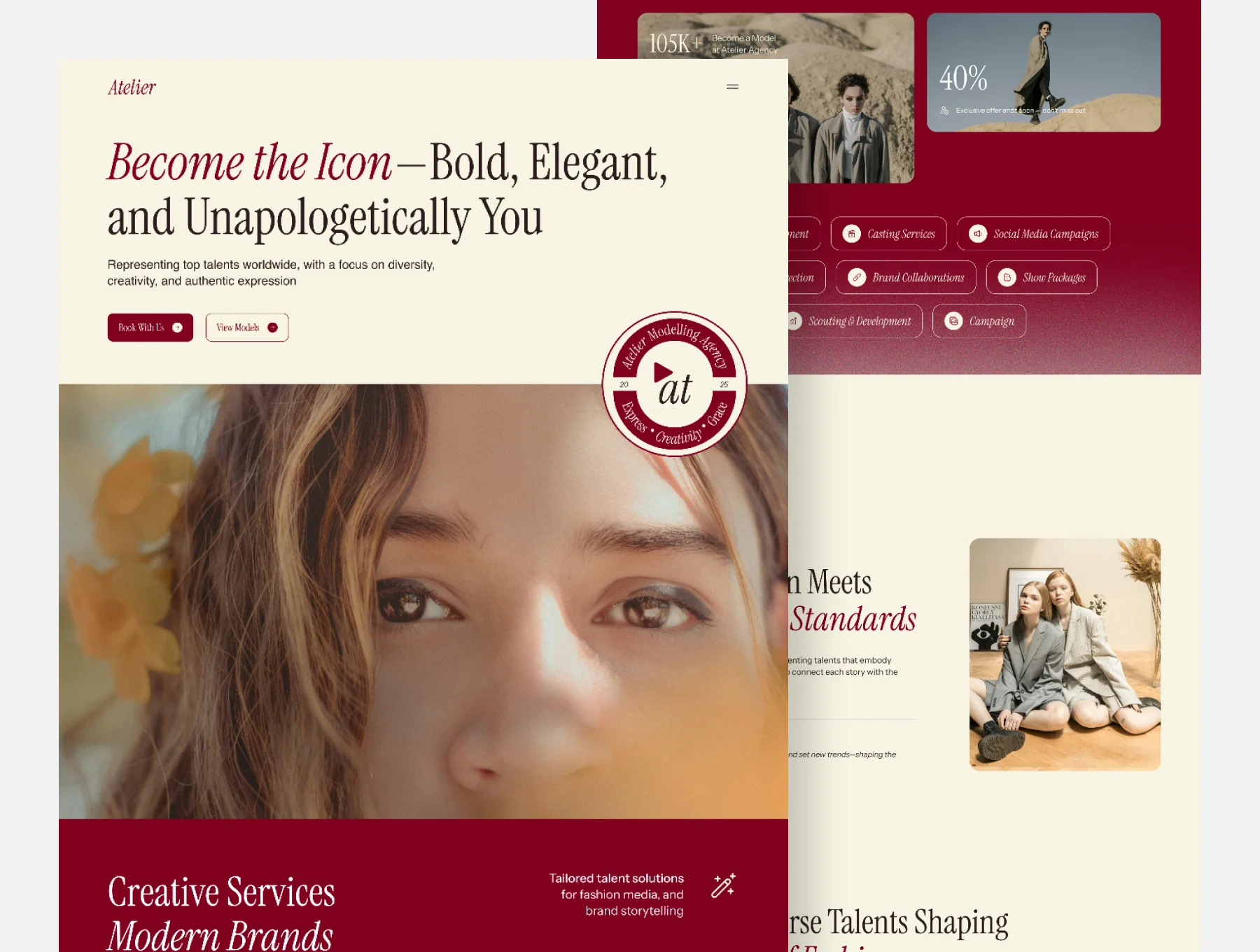 Atelier - Modelling Agency Framer Template 2