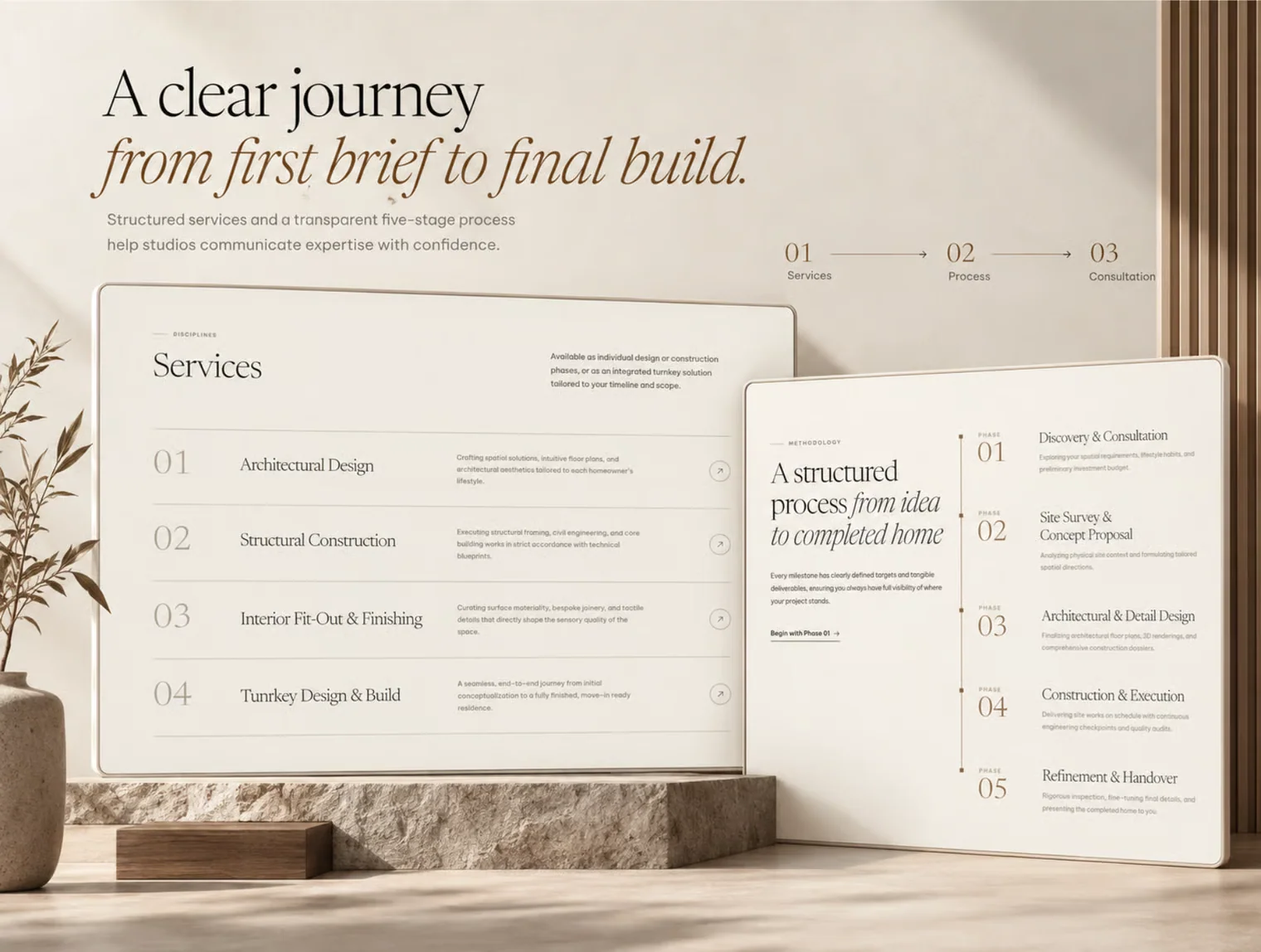 Atelier Residence — Luxury Architecture Studio Template 3