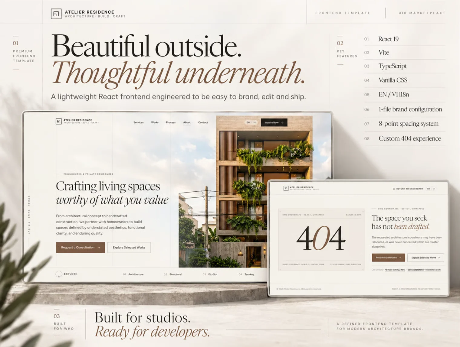Atelier Residence — Luxury Architecture Studio Template 6