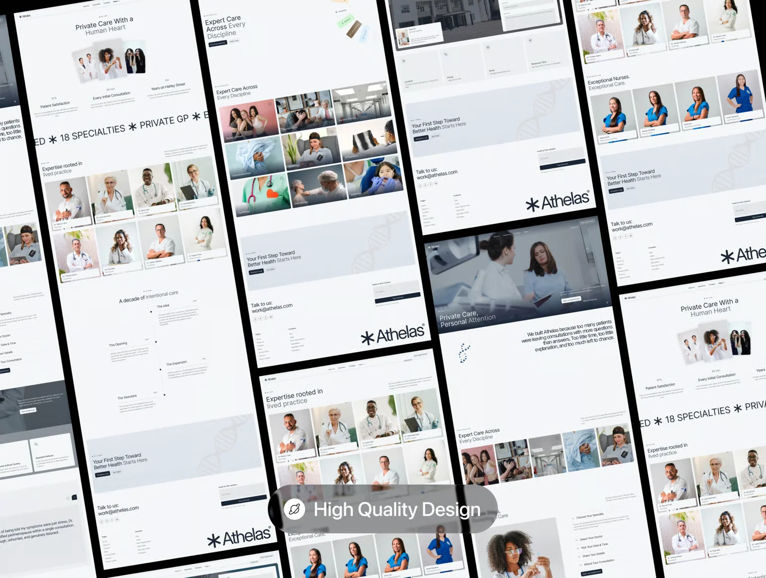 Athelas – Private Health Clinic Website Template 2