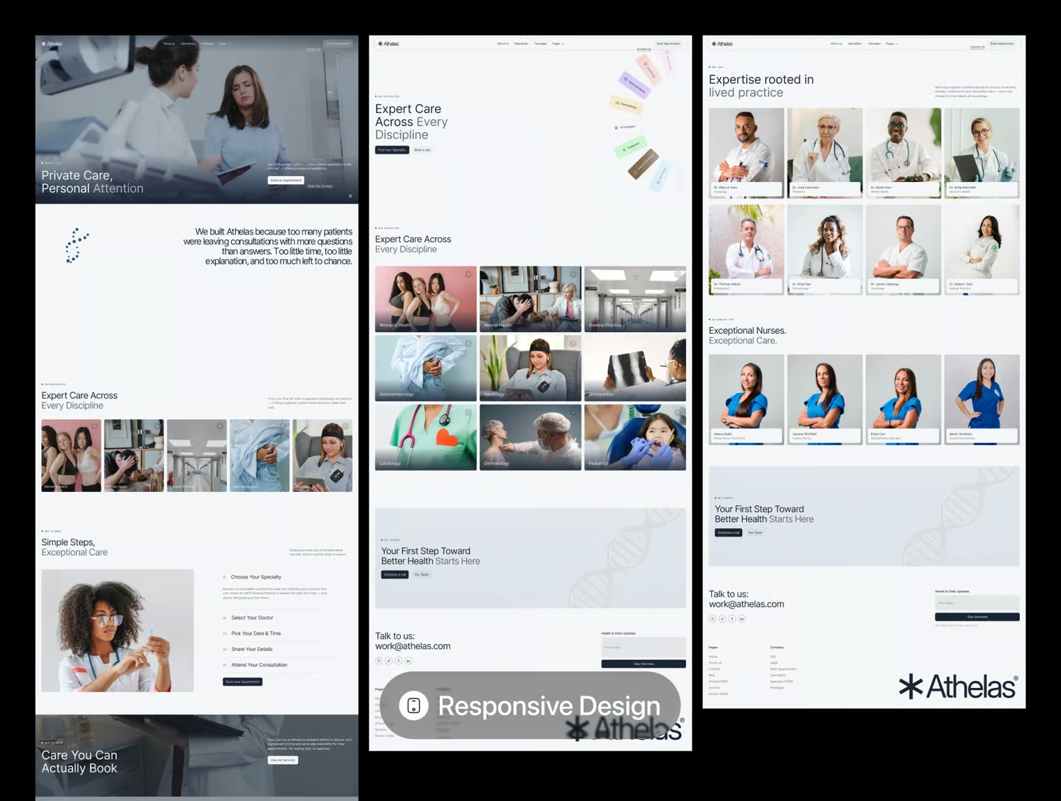 Athelas – Private Health Clinic Website Template 3