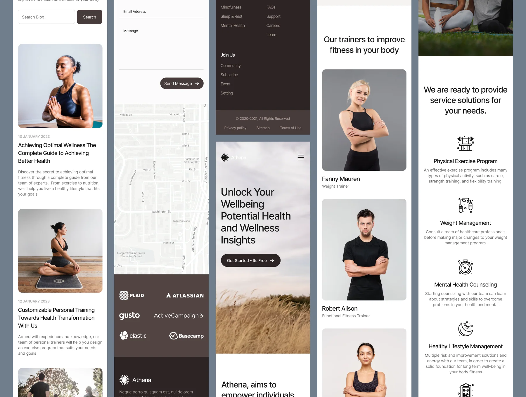 Athena - Healthy and Wellness Website Template 3