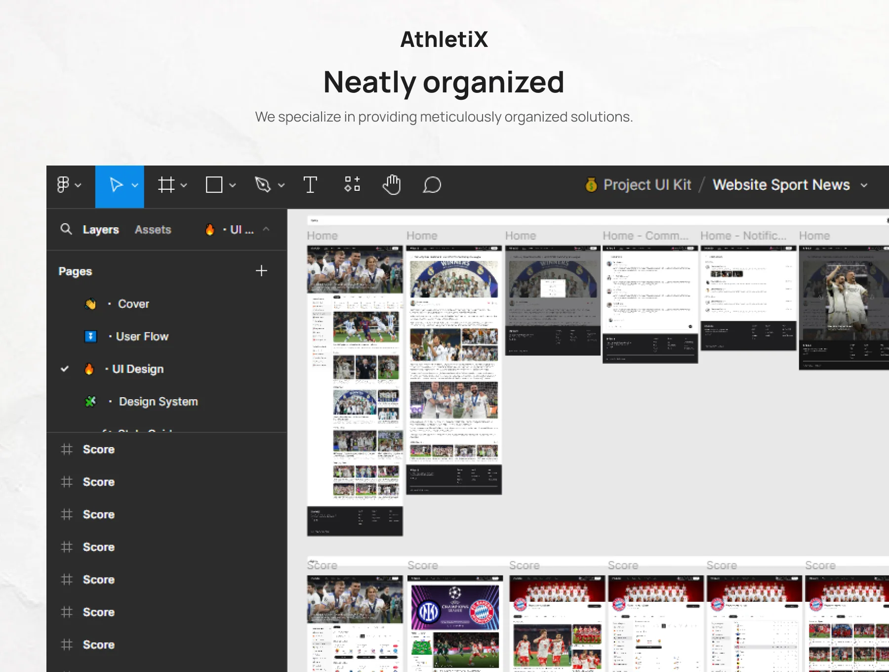 AthletiX - Website Sport News UI Kit 5