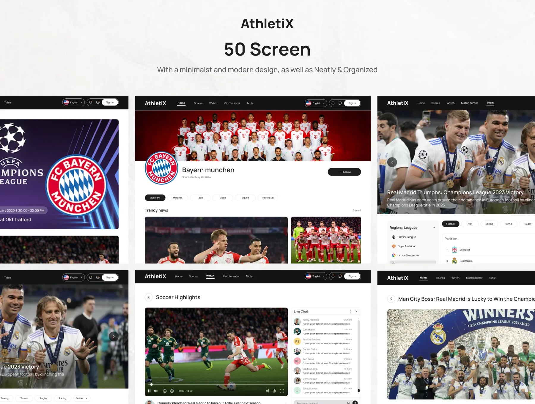 AthletiX - Website Sport News UI Kit 6