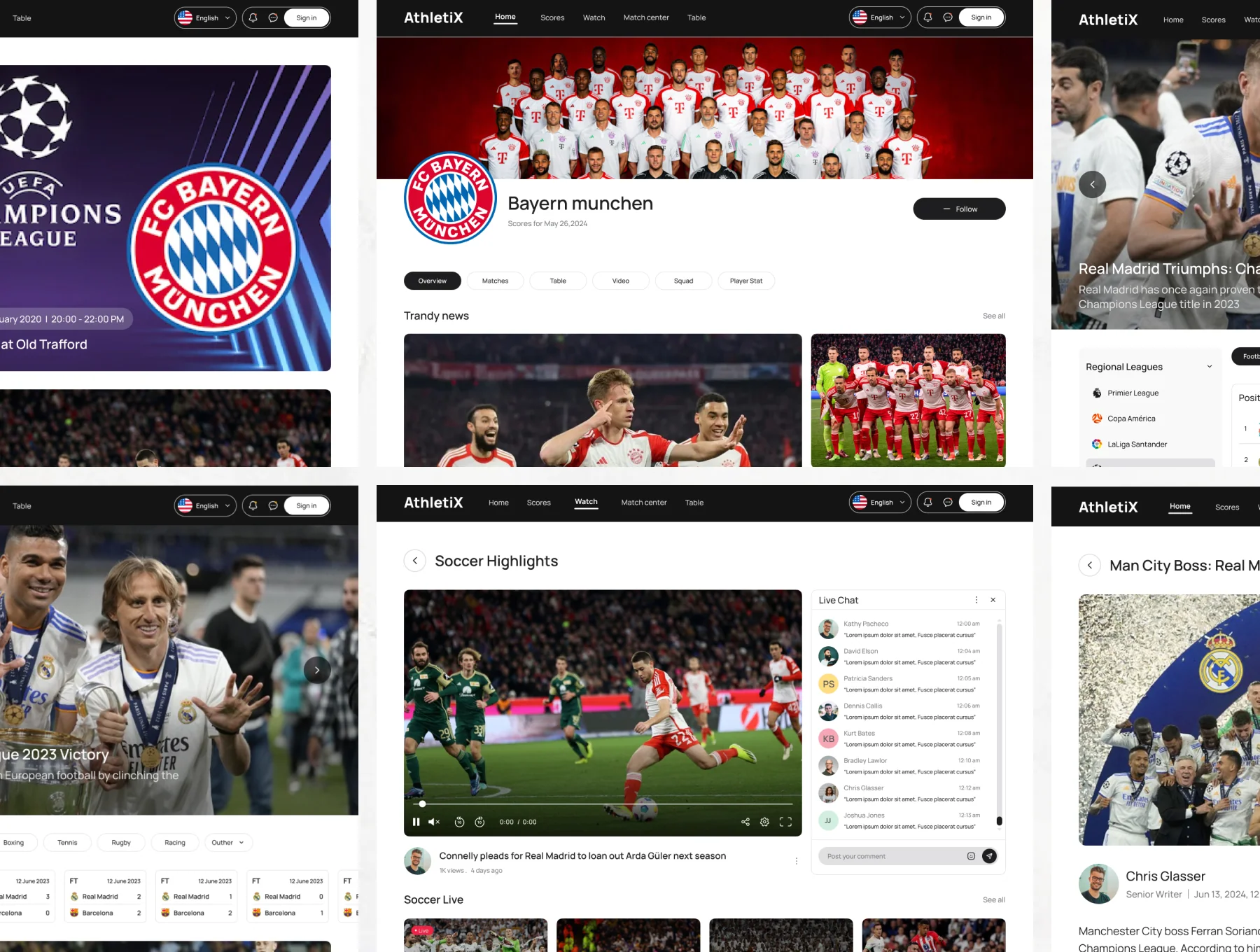 AthletiX - Website Sport News UI Kit 7