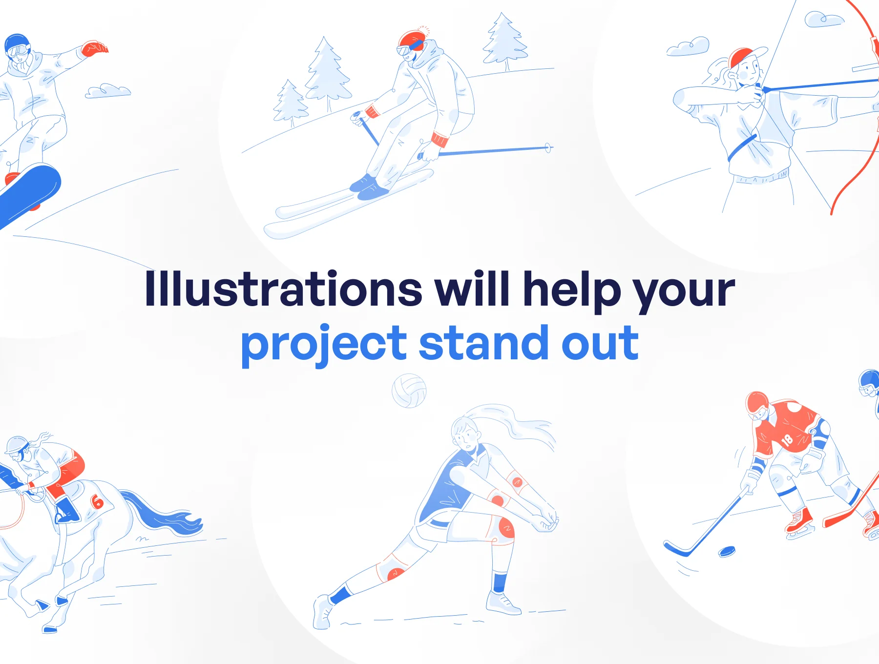 Athlety - Sport & Athlety Illustration Set 2
