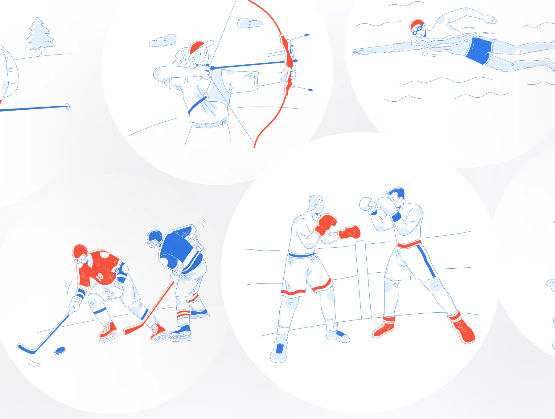 Athlety - Sport & Athlety Illustration Set 8