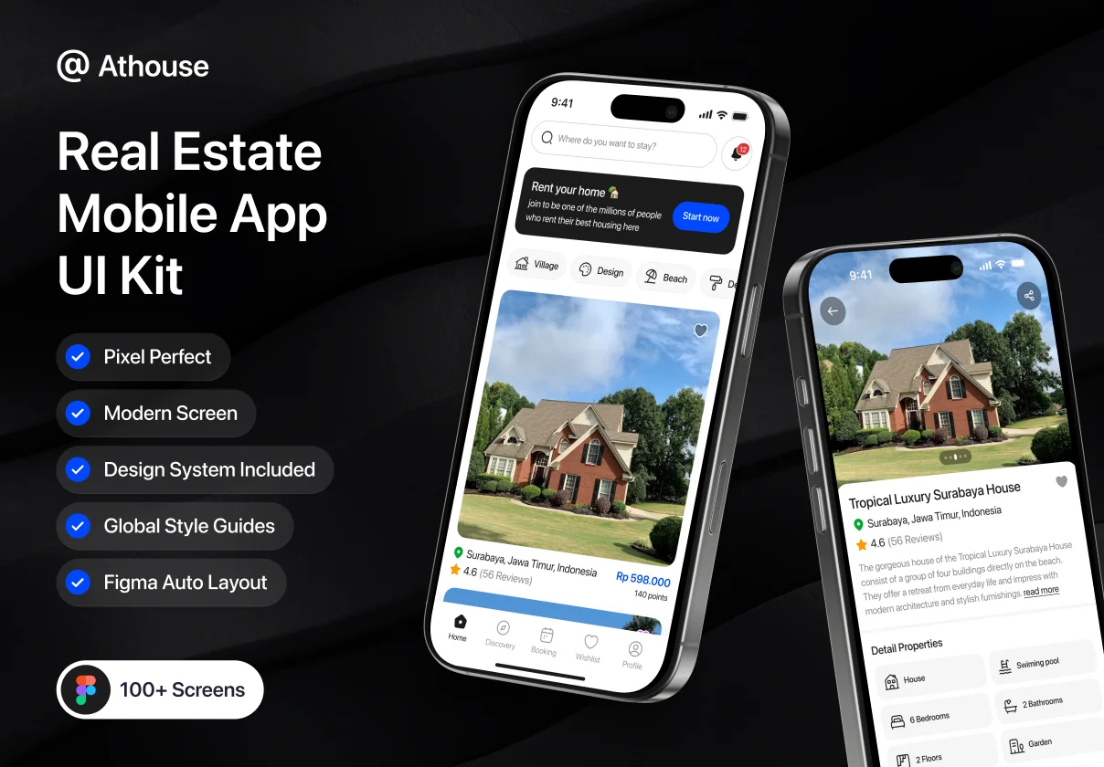 Athouse - Real Estate Mobile App UI Kit