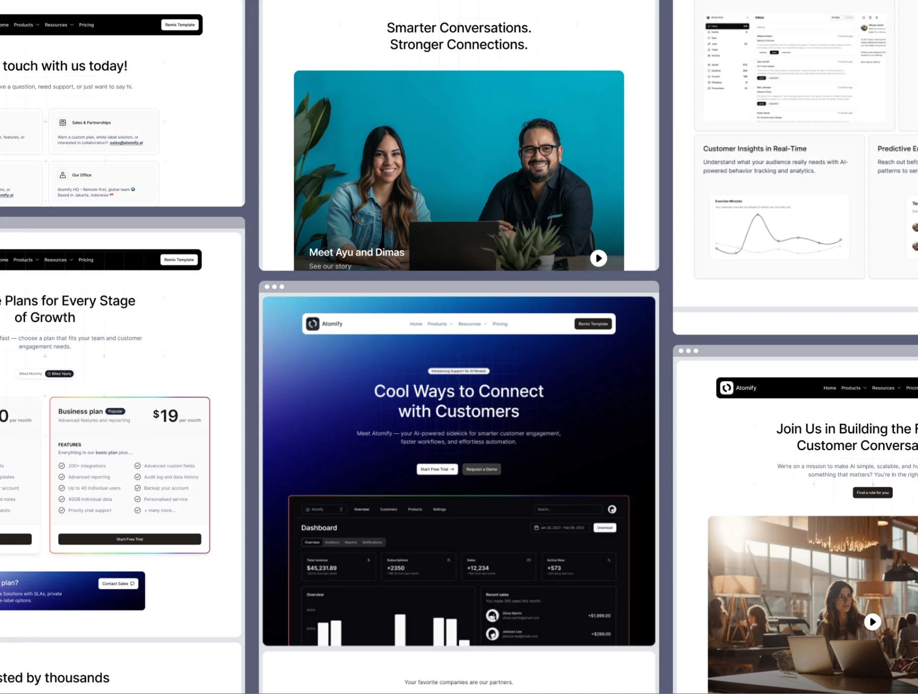 Atomify – SaaS & AI Startup Landing Page UI Kit 4