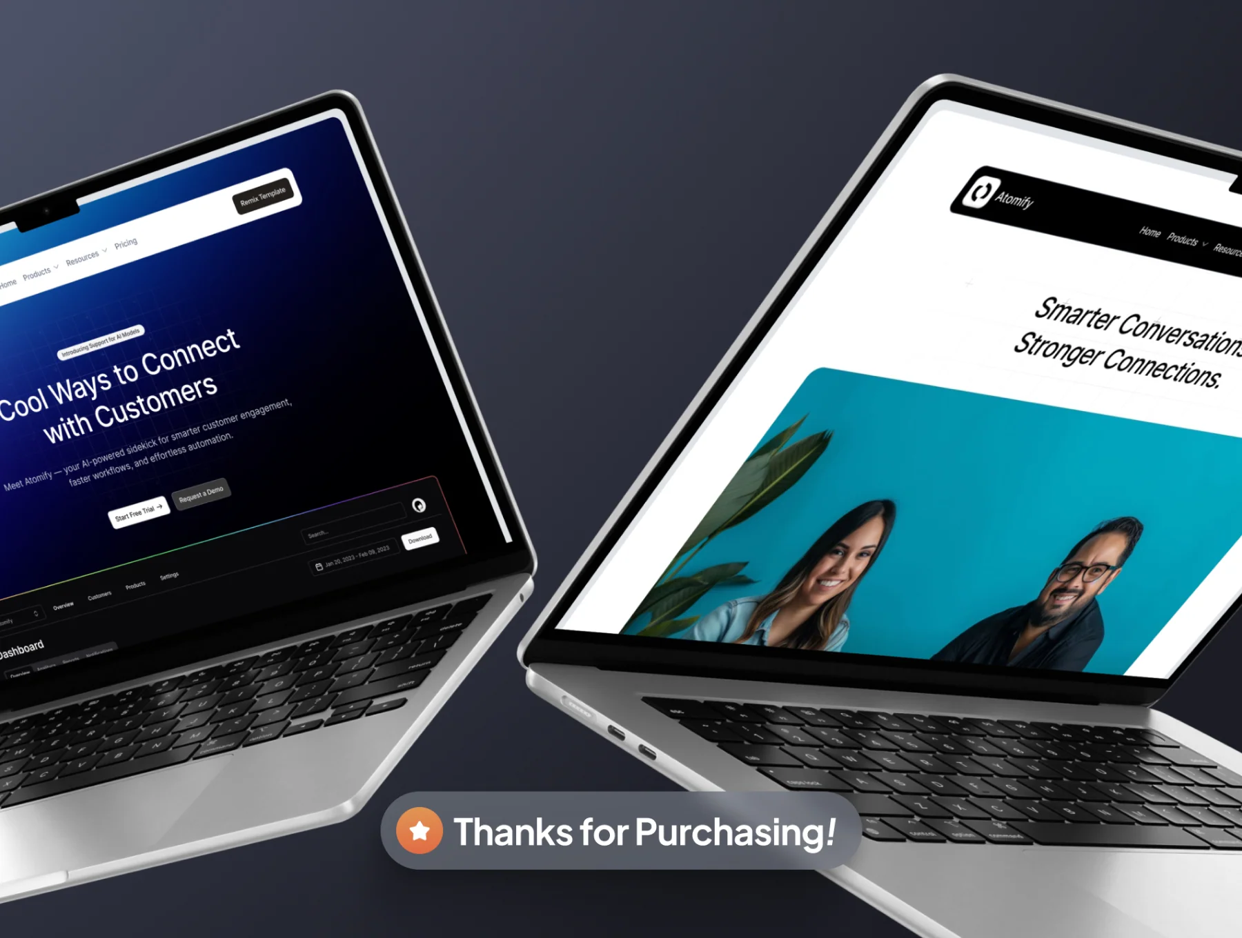 Atomify – SaaS & AI Startup Landing Page UI Kit 5