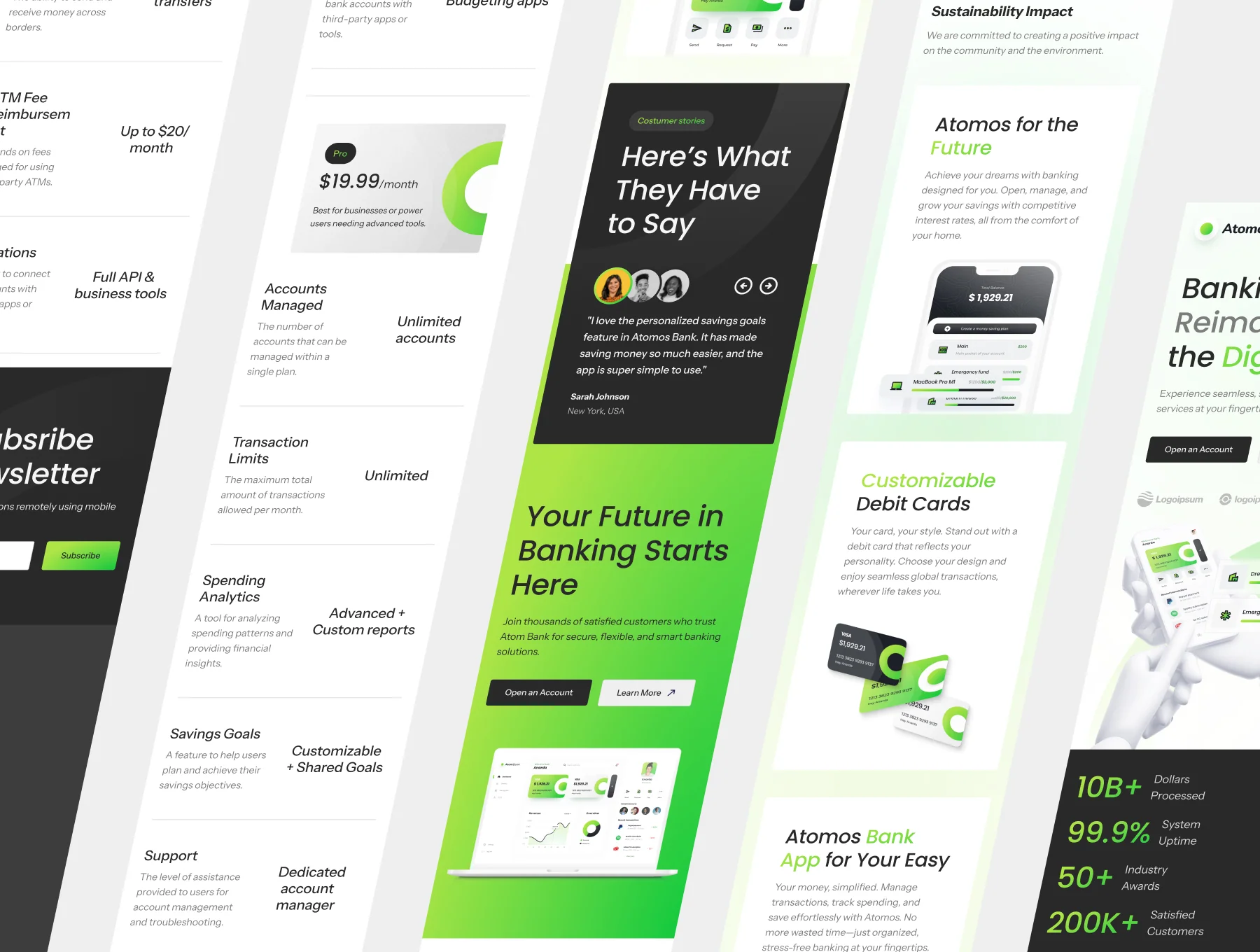 Atomos - Modern Digital Banking Landing Page UI Kit 4