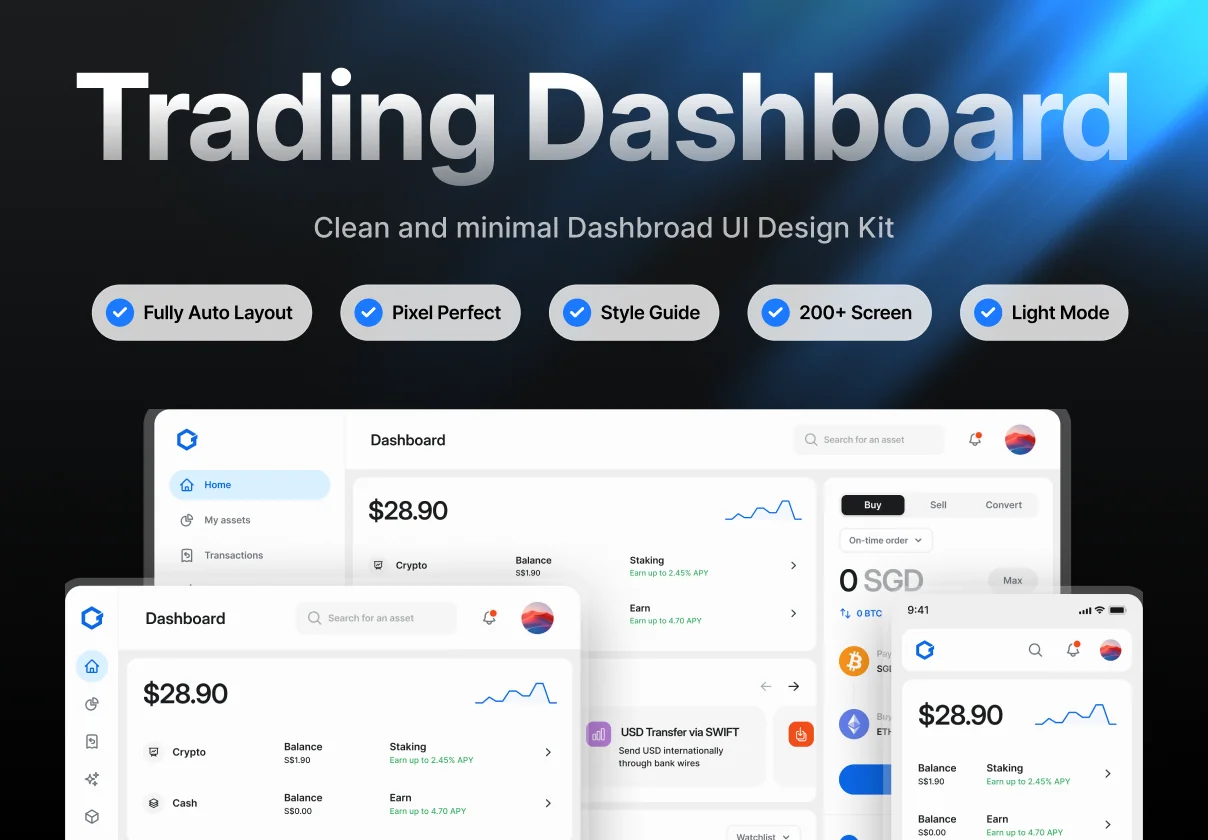Atron – Trading Crypto Dashboard UI Kit