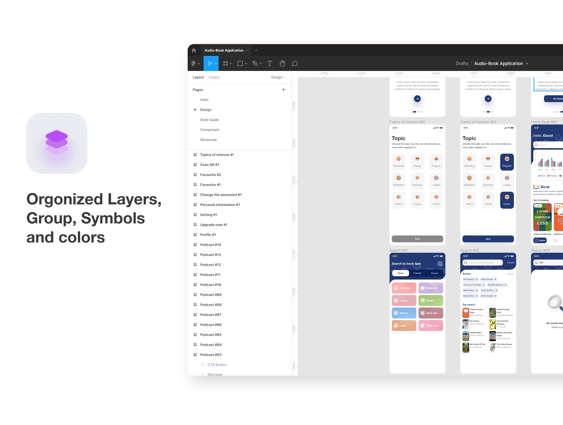 Audio Book & Ebook Mobile App UI Kit 4