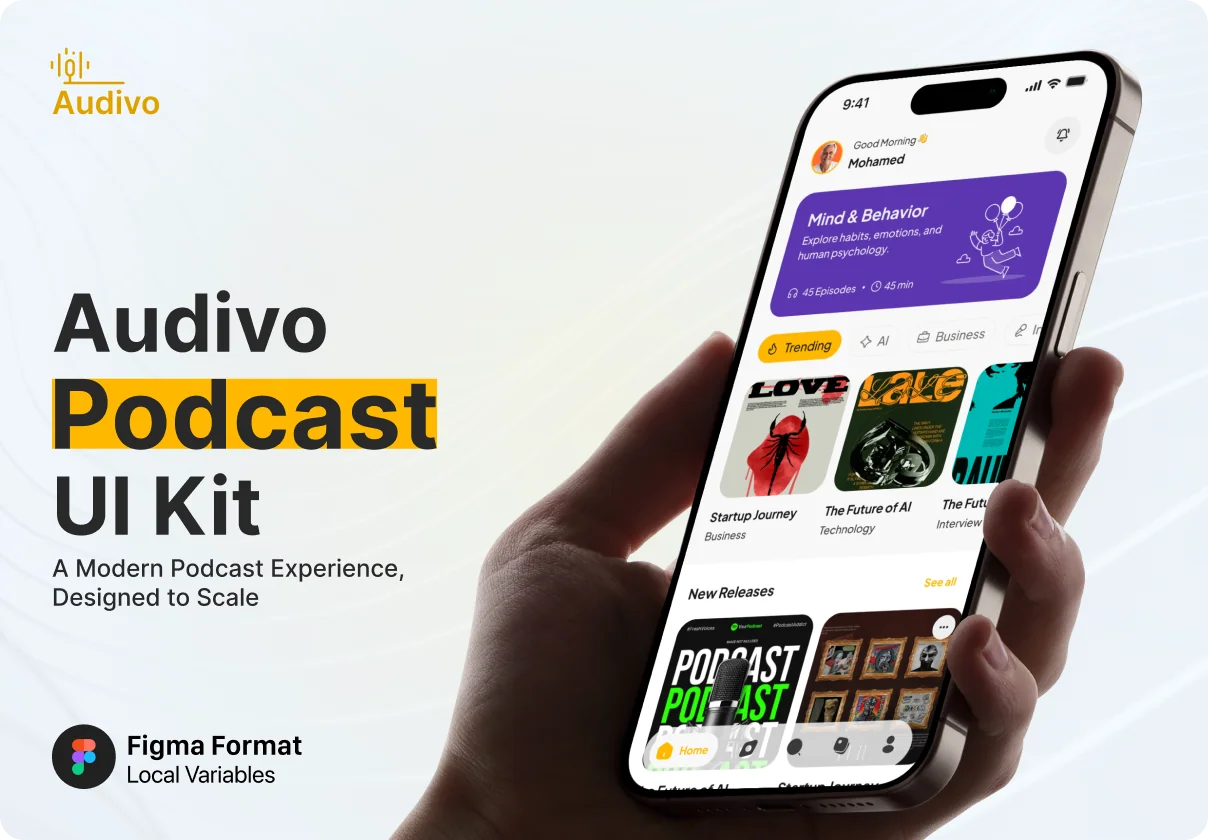 Audivo — Podcast UI Kit