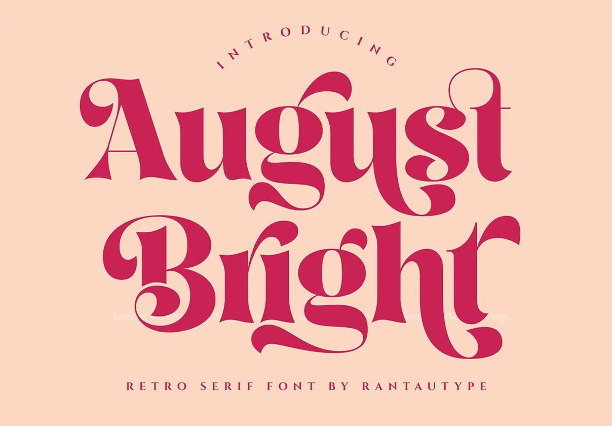 August Bright Retro Serif Font