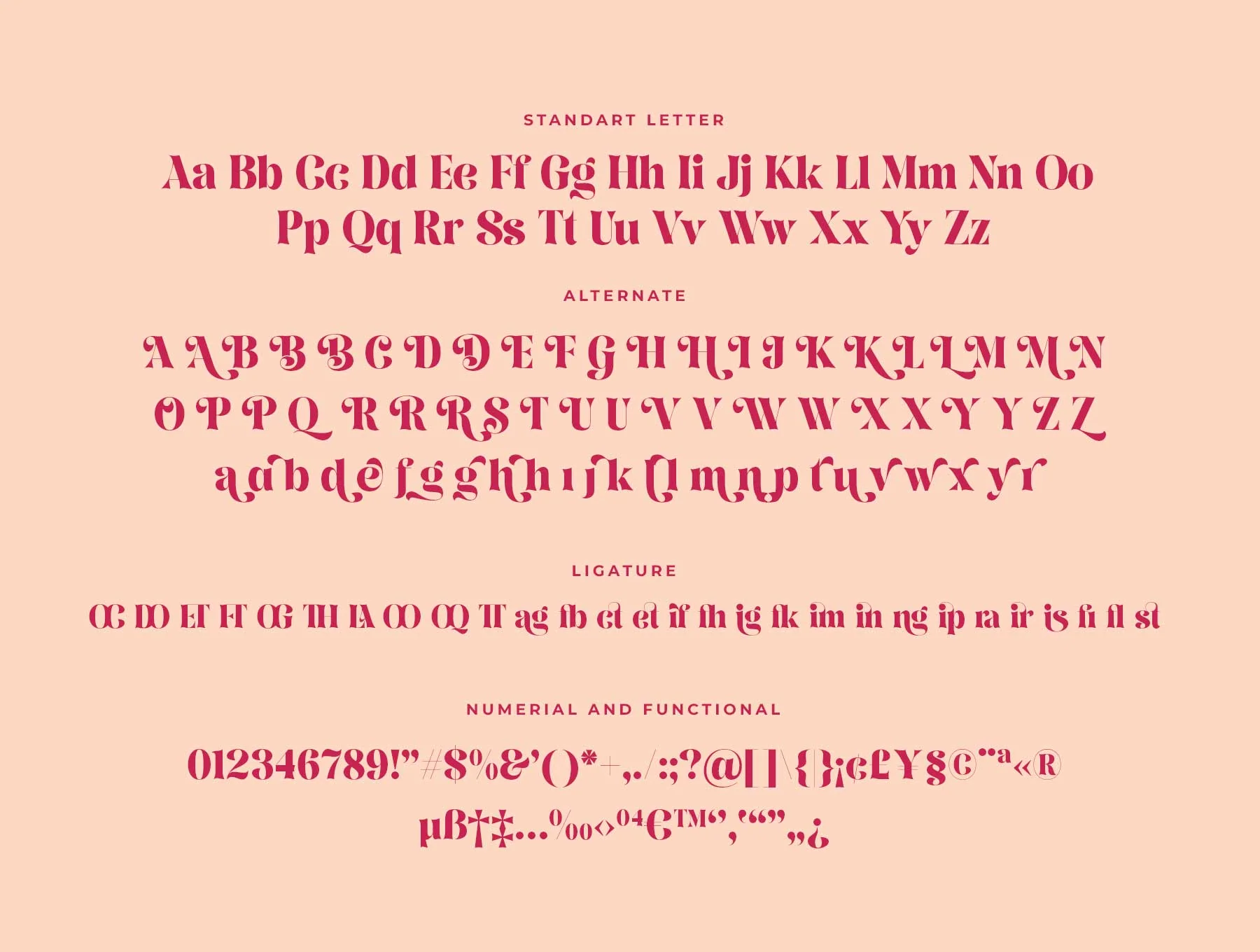 August Bright Retro Serif Font 8