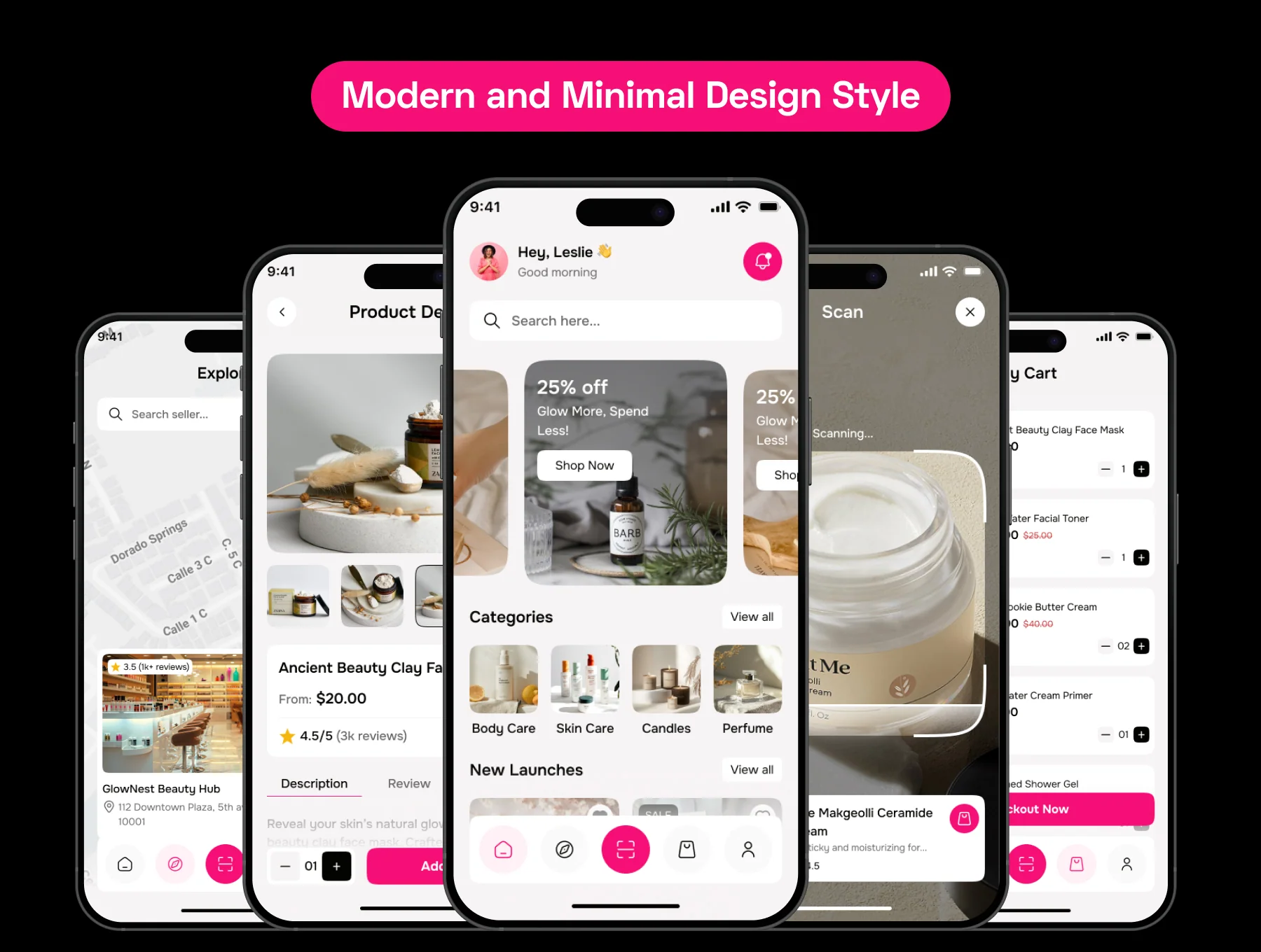 Aura - Beauty Care Ecommerce App UI Kit 3