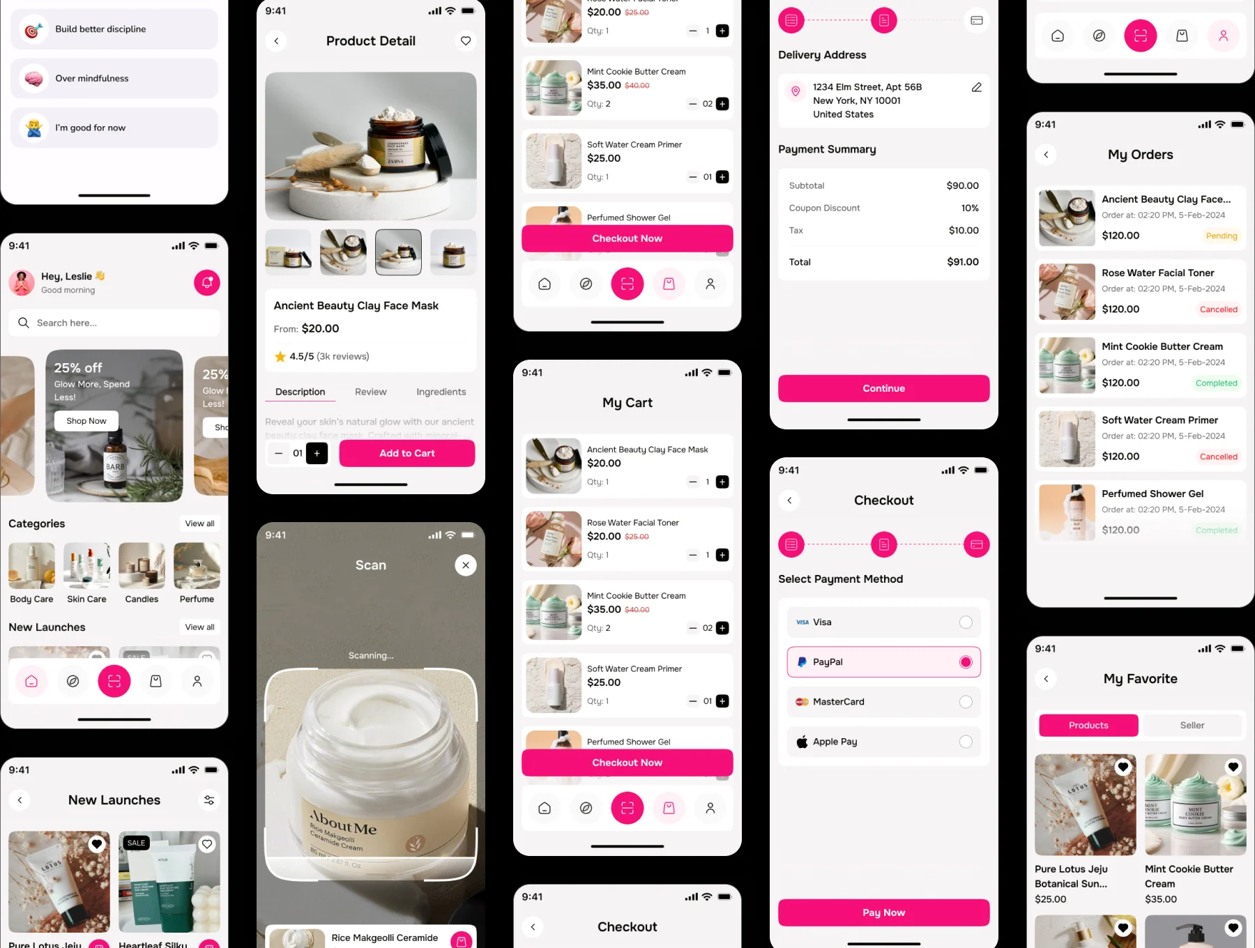 Aura - Beauty Care Ecommerce App UI Kit 4