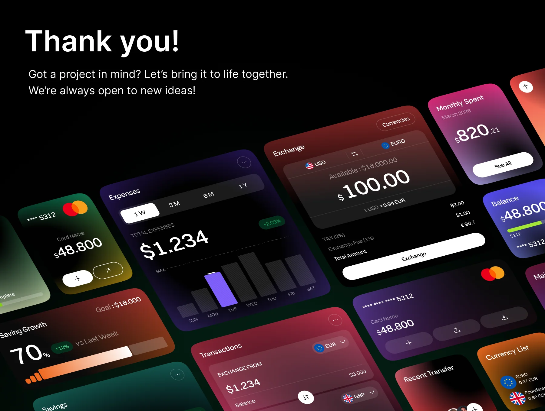 AURA – Finance Widgets UI Kit 8