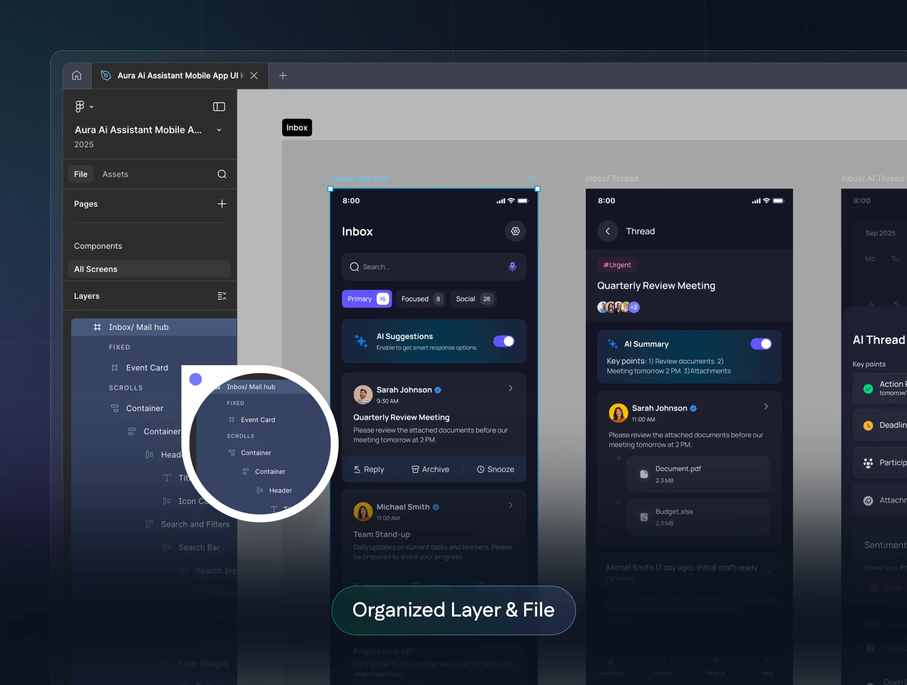 Aura – Professional AI Assistant Mobile App UI Kit 8