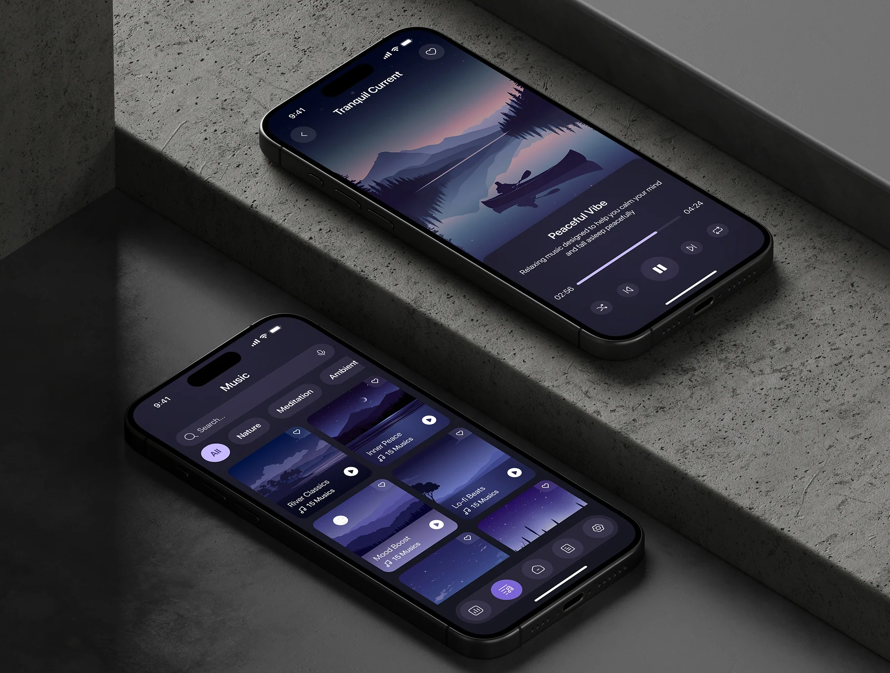 Aura Sleep Sounds & Meditation App UI Kit 8