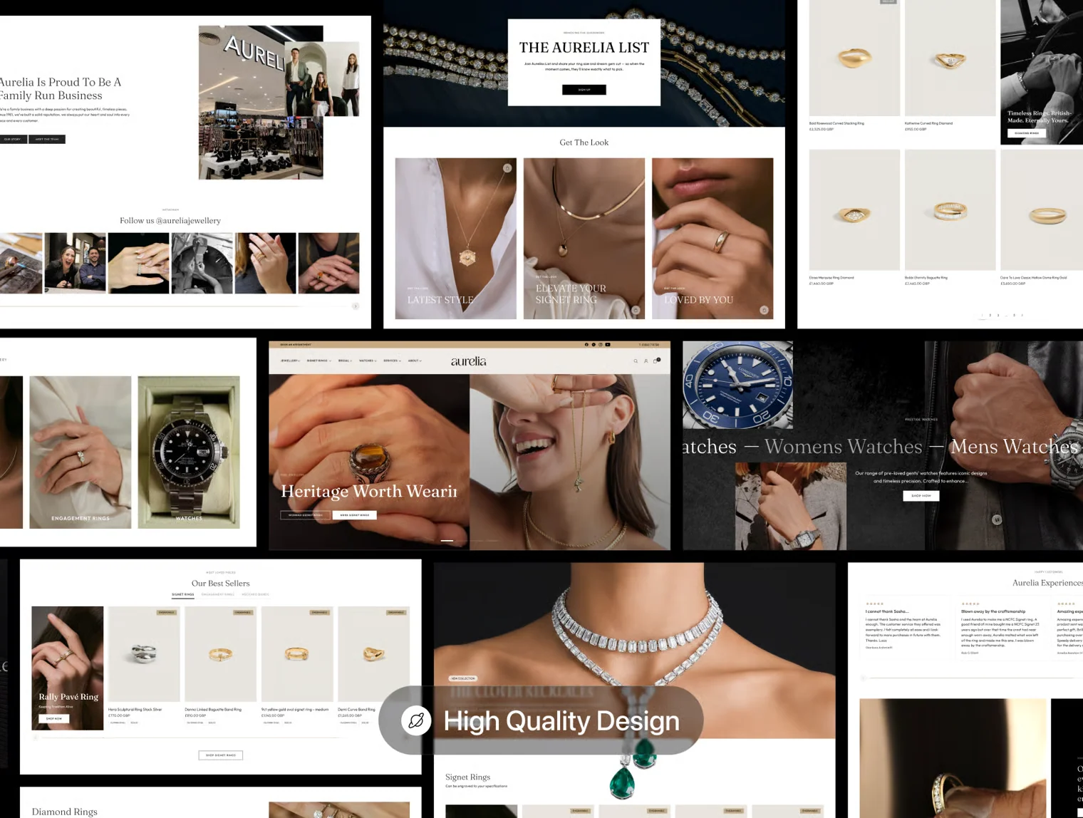 Aurelia — Luxury Jewelry E-Commerce Website UI Kit 3