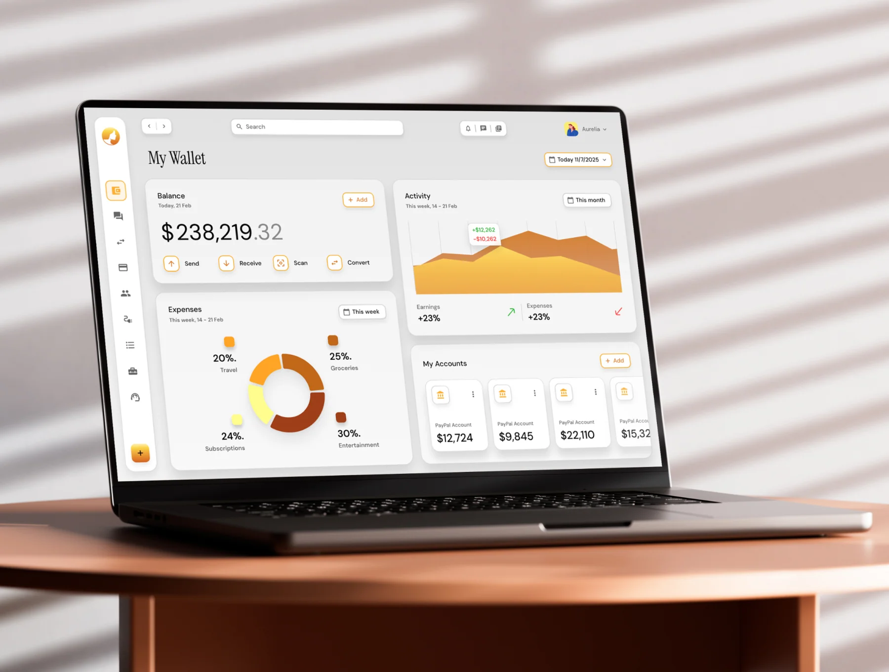 Aurelia - Wallet & Crypto Web UI Kit 6