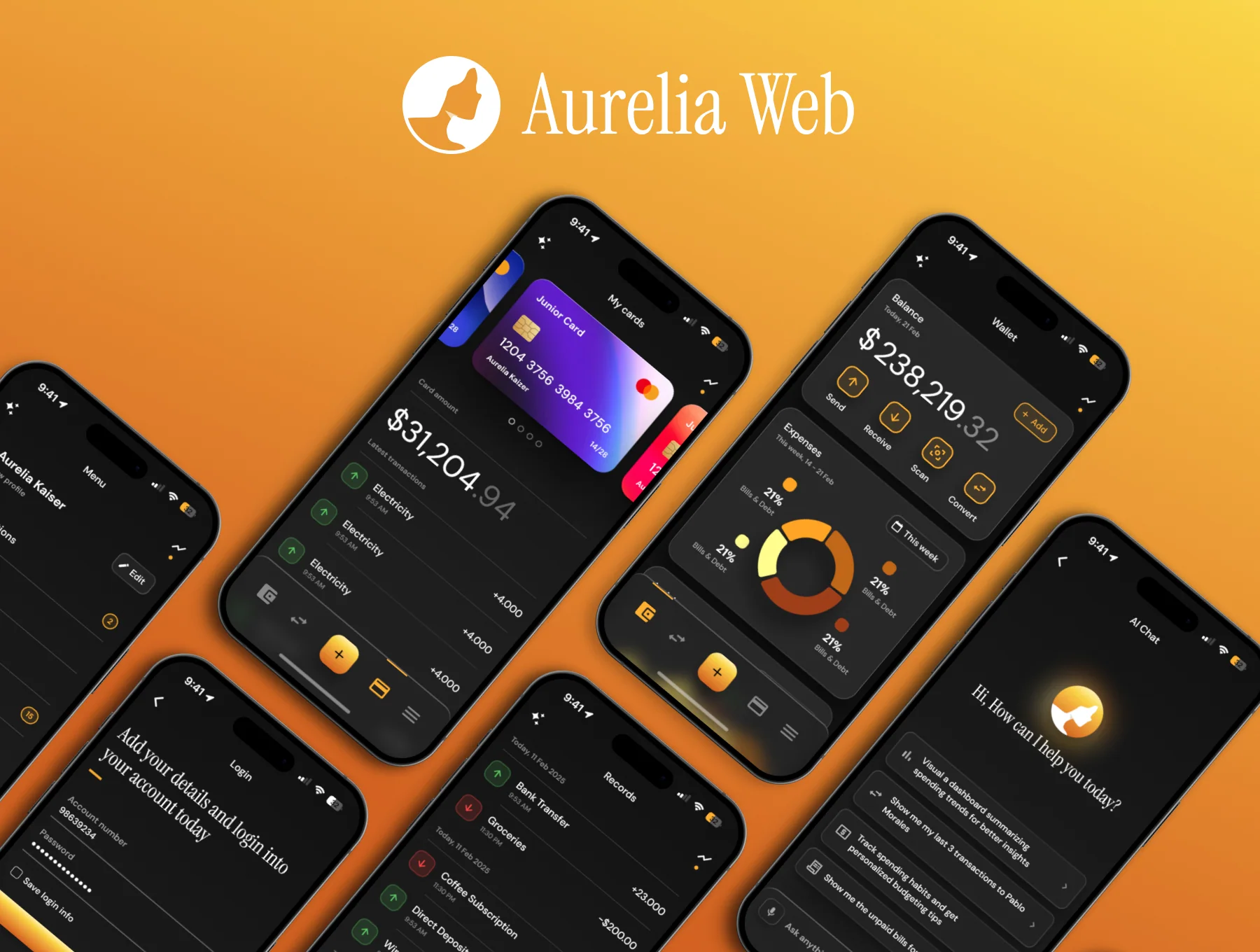 Aurelia - Wallet UI Kit