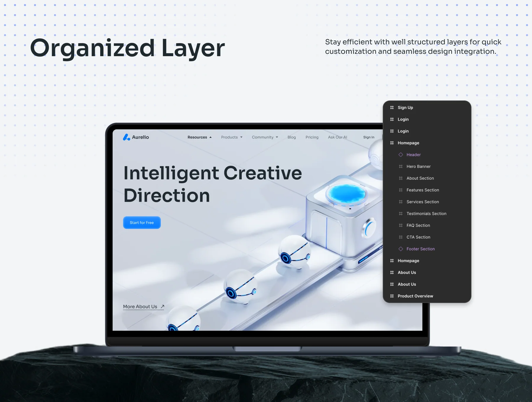 Aurelio – AI Powered Creative Agency UI Kit (Standard Version) 5