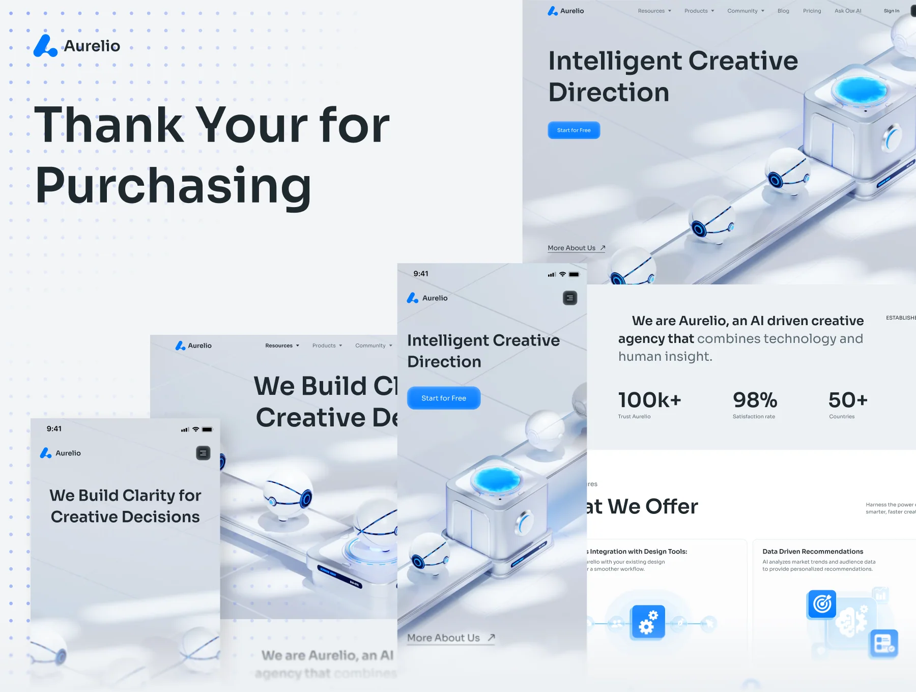 Aurelio – AI Powered Creative Agency UI Kit (Standard Version) 6