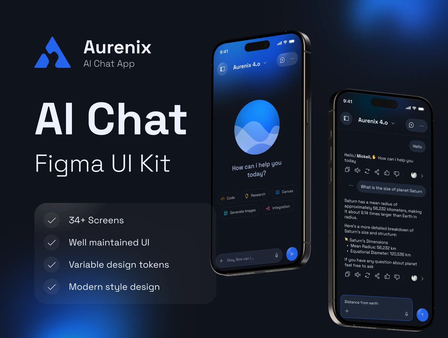 Aurenix – AI Chat App UI Kit