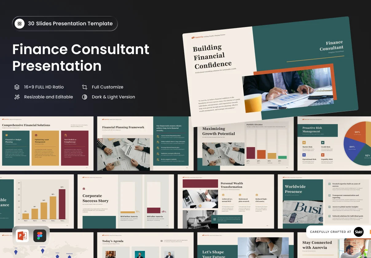 Aurevia - Finance Consultant PowerPoint Template