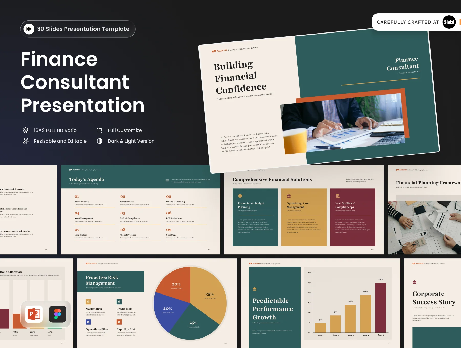Aurevia - Finance Consultant PowerPoint Template