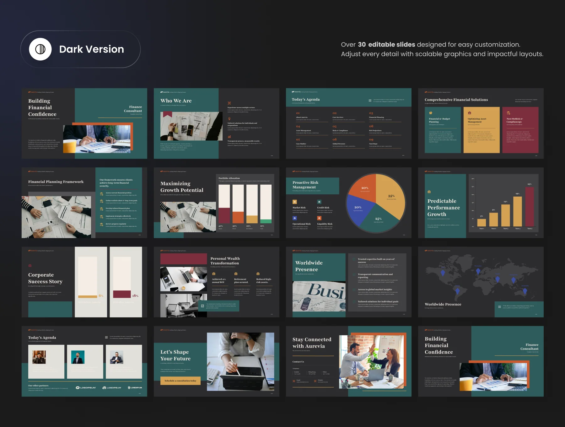 Aurevia - Finance Consultant PowerPoint Template 3
