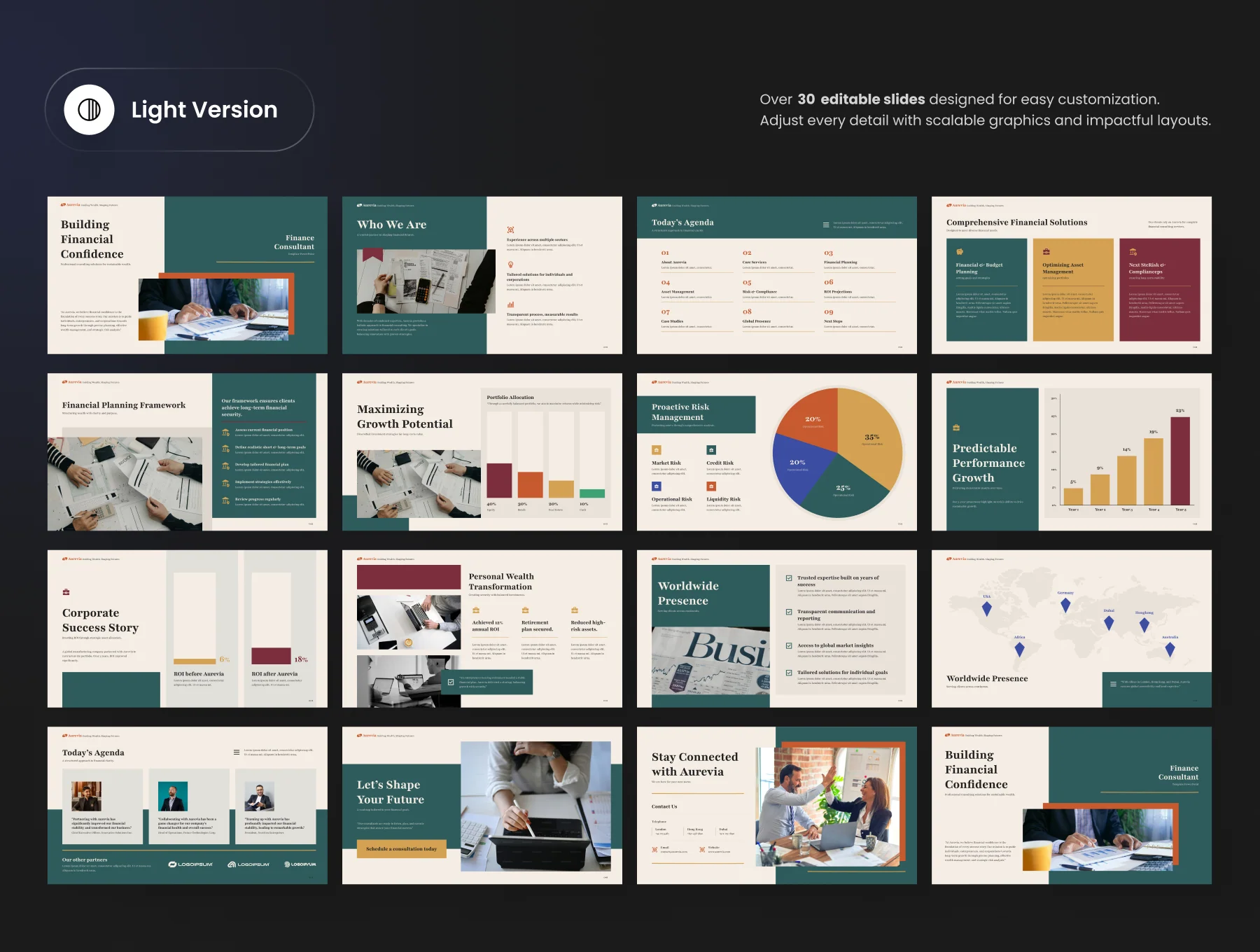 Aurevia - Finance Consultant PowerPoint Template 4