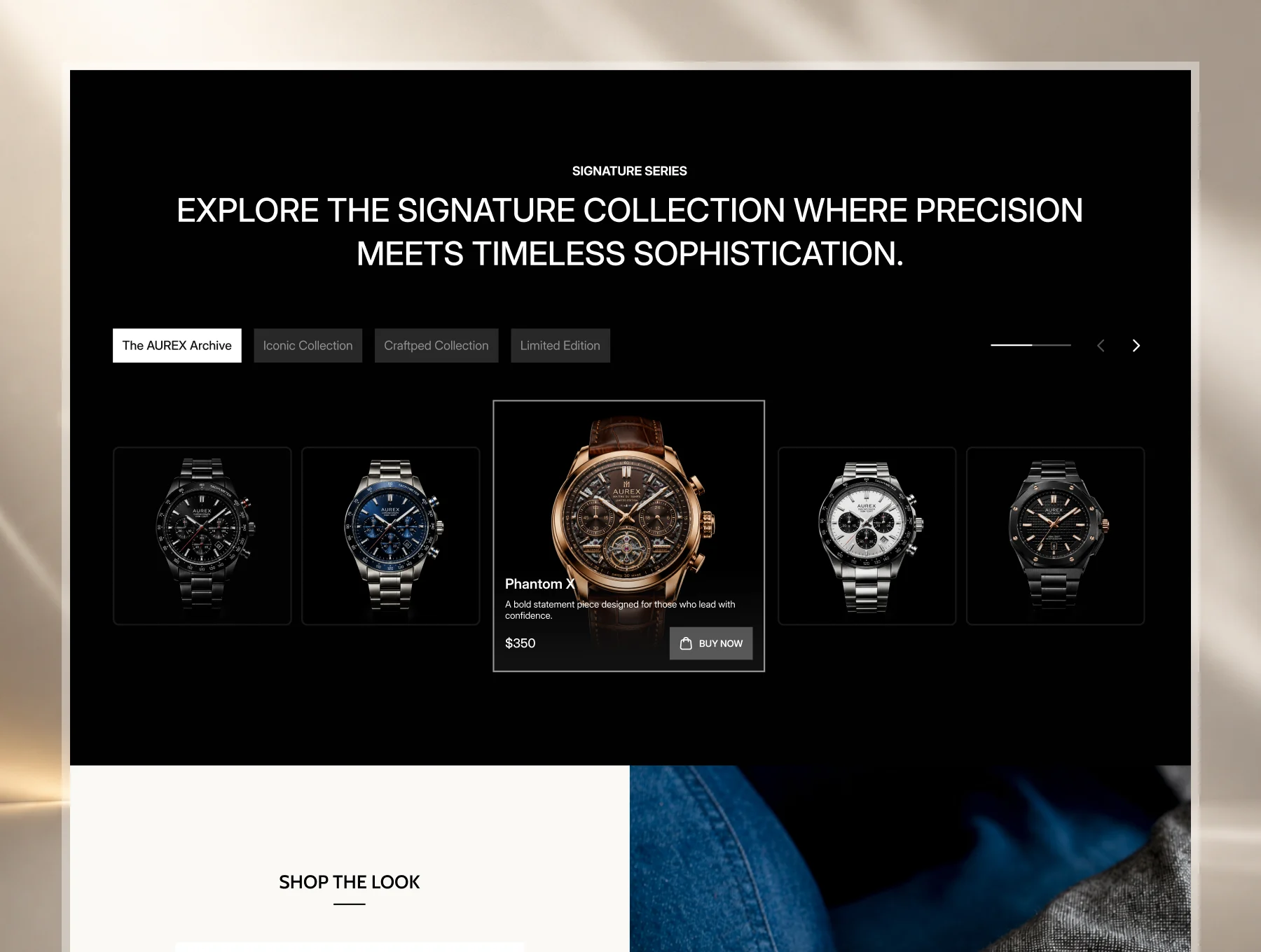 AUREX - Luxury Watch Website UI Kit 2