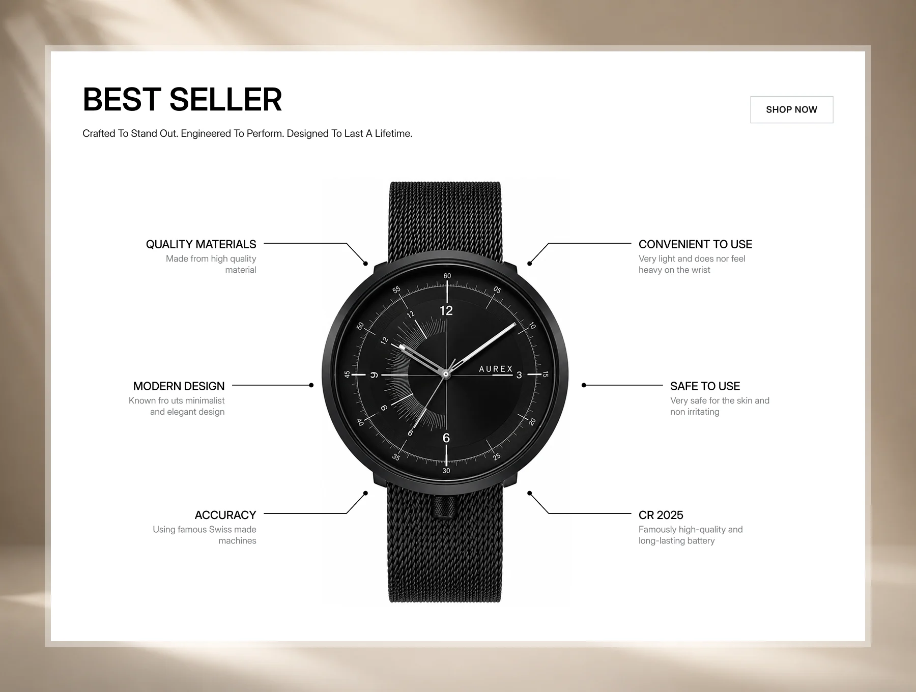 AUREX - Luxury Watch Website UI Kit 3