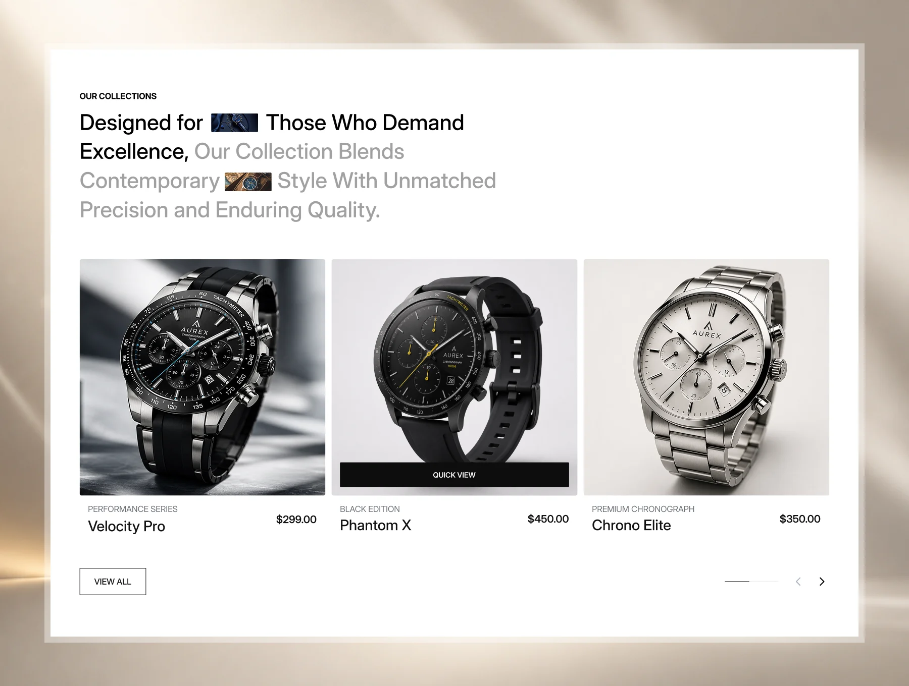 AUREX - Luxury Watch Website UI Kit 4