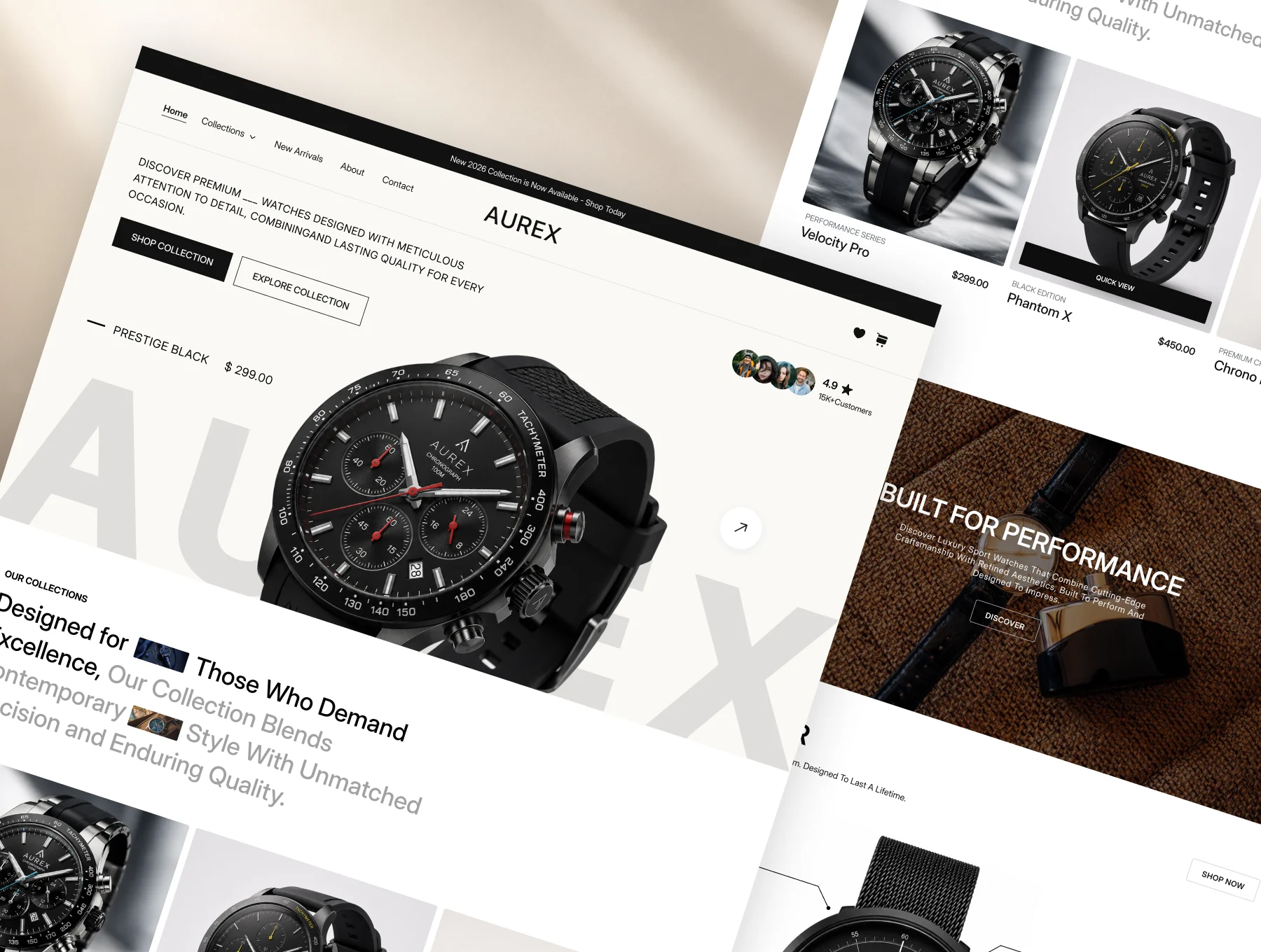 AUREX - Luxury Watch Website UI Kit 7