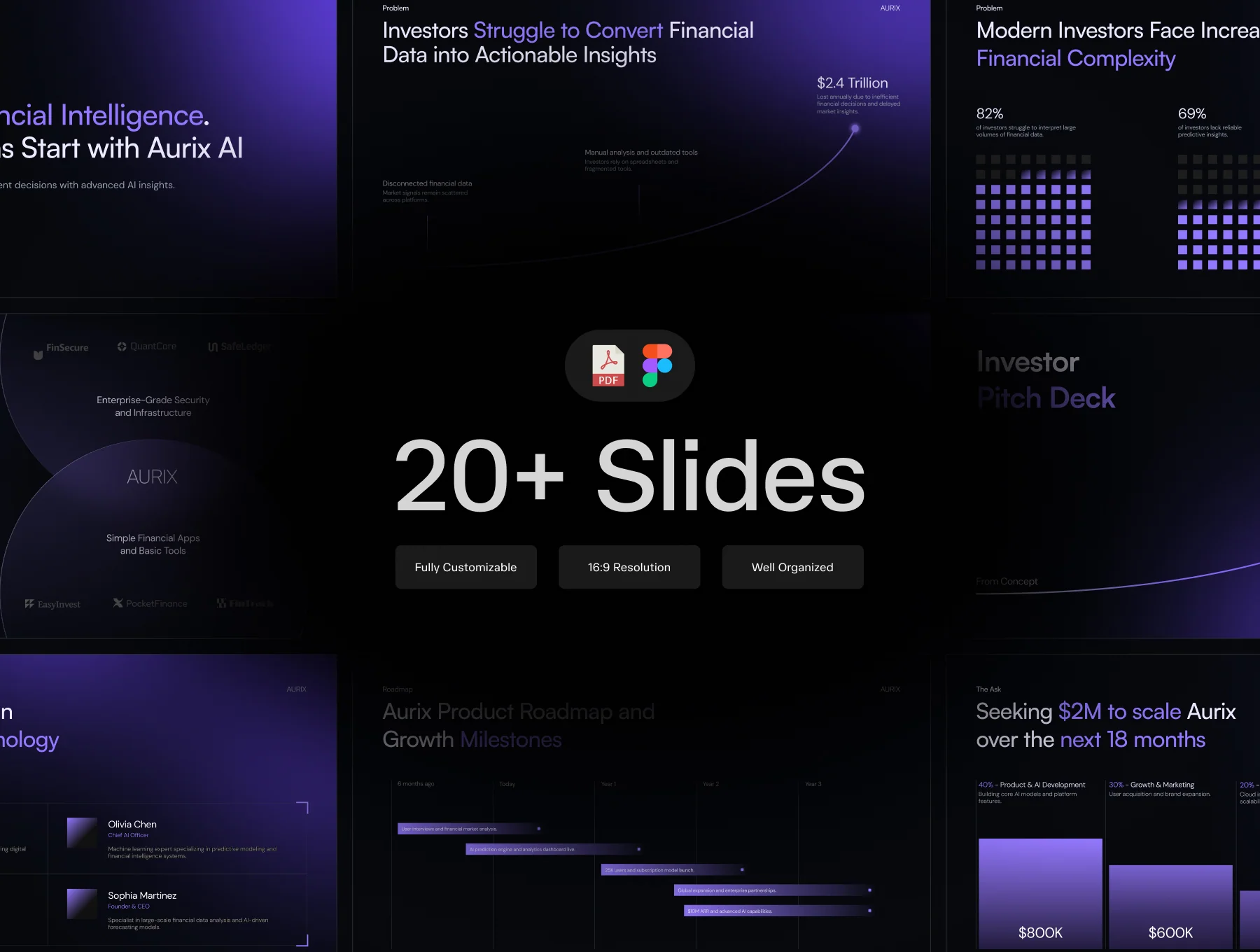 Aurix AI Startup Pitch Deck Template 3