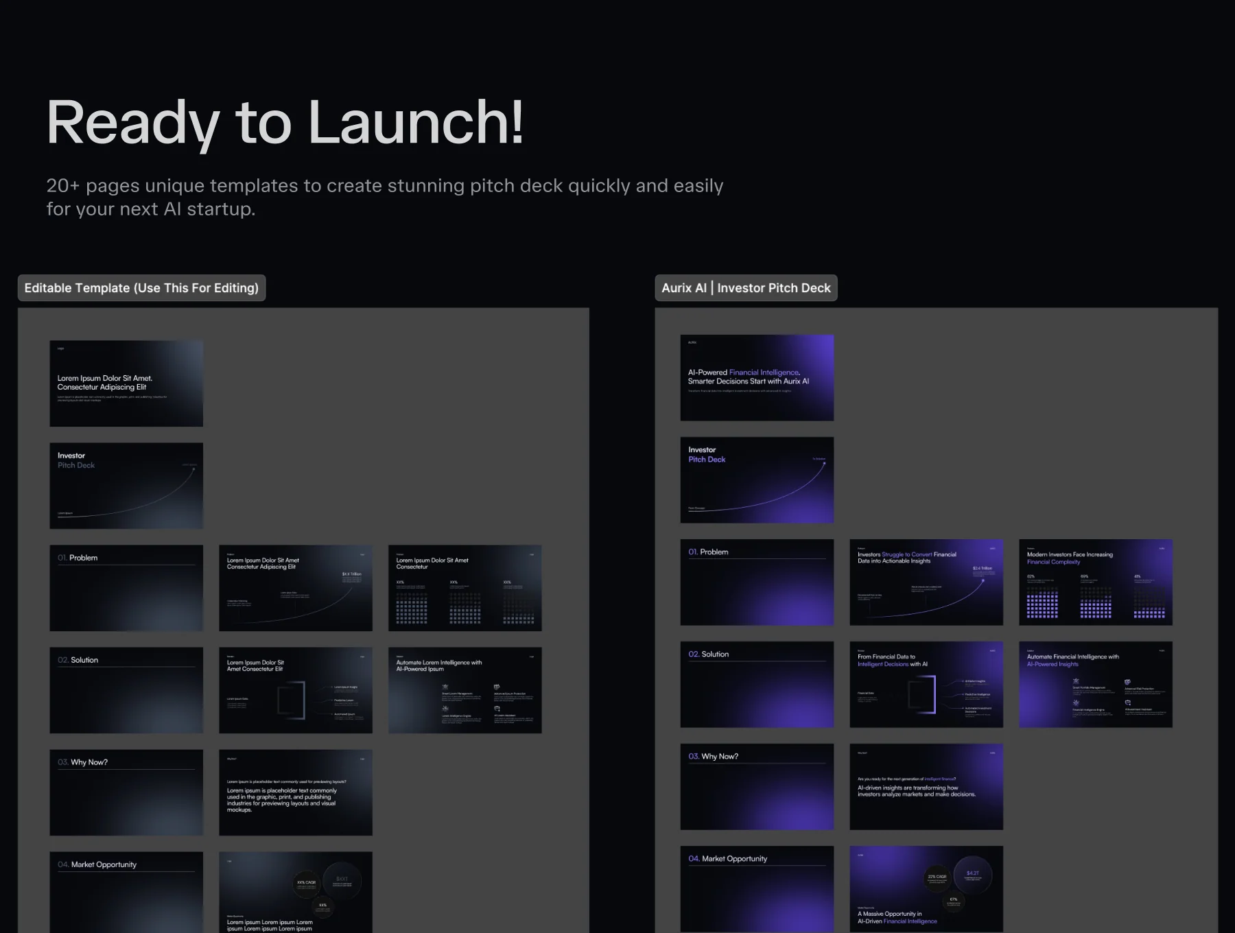 Aurix AI Startup Pitch Deck Template 4