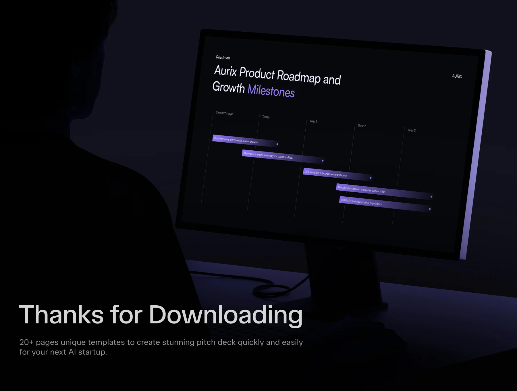 Aurix AI Startup Pitch Deck Template 6