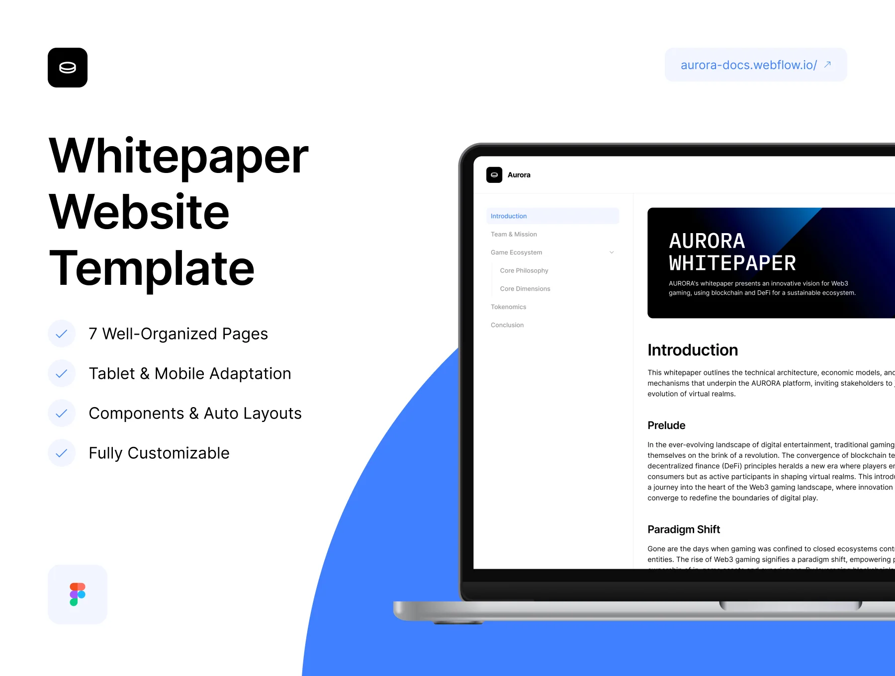 Aurora Docs — Whitepaper Website Template