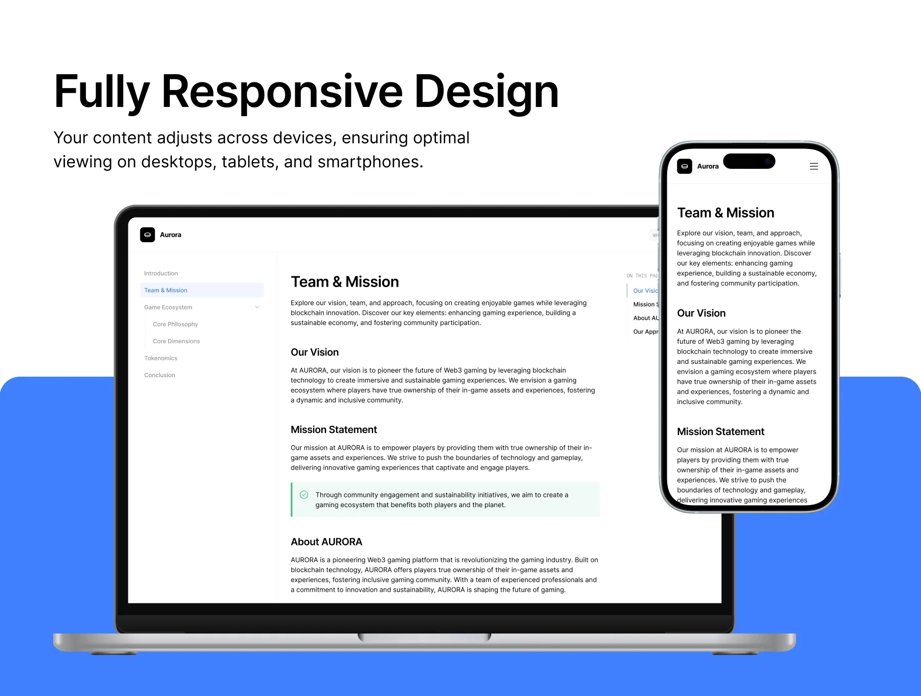 Aurora Docs — Whitepaper Website Template 2